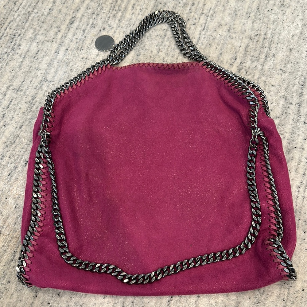 SOLD Stella McCartney Foldover Falabella Tote Sparkle Magenta